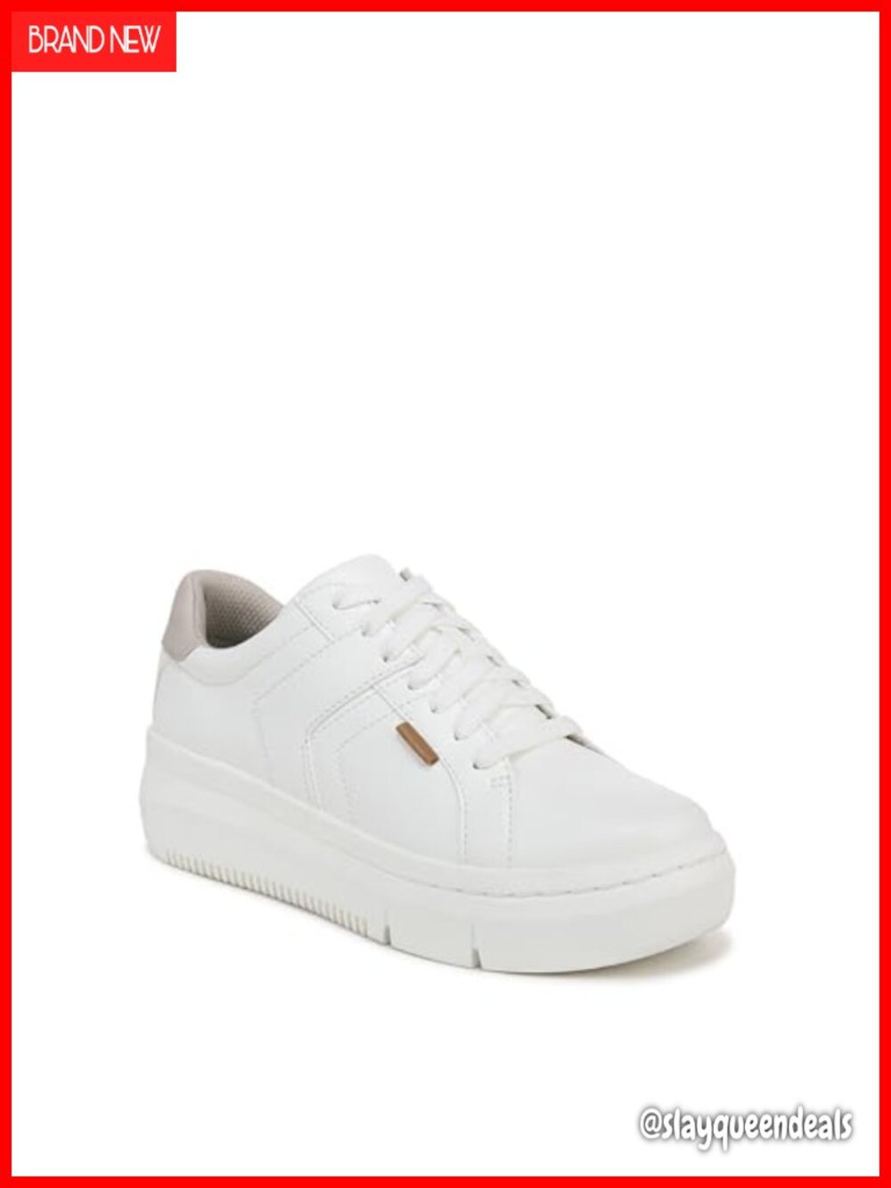 Dr. Scholl's Sadie Platform Sneaker Faux Leather Lace Up Comfort Walking